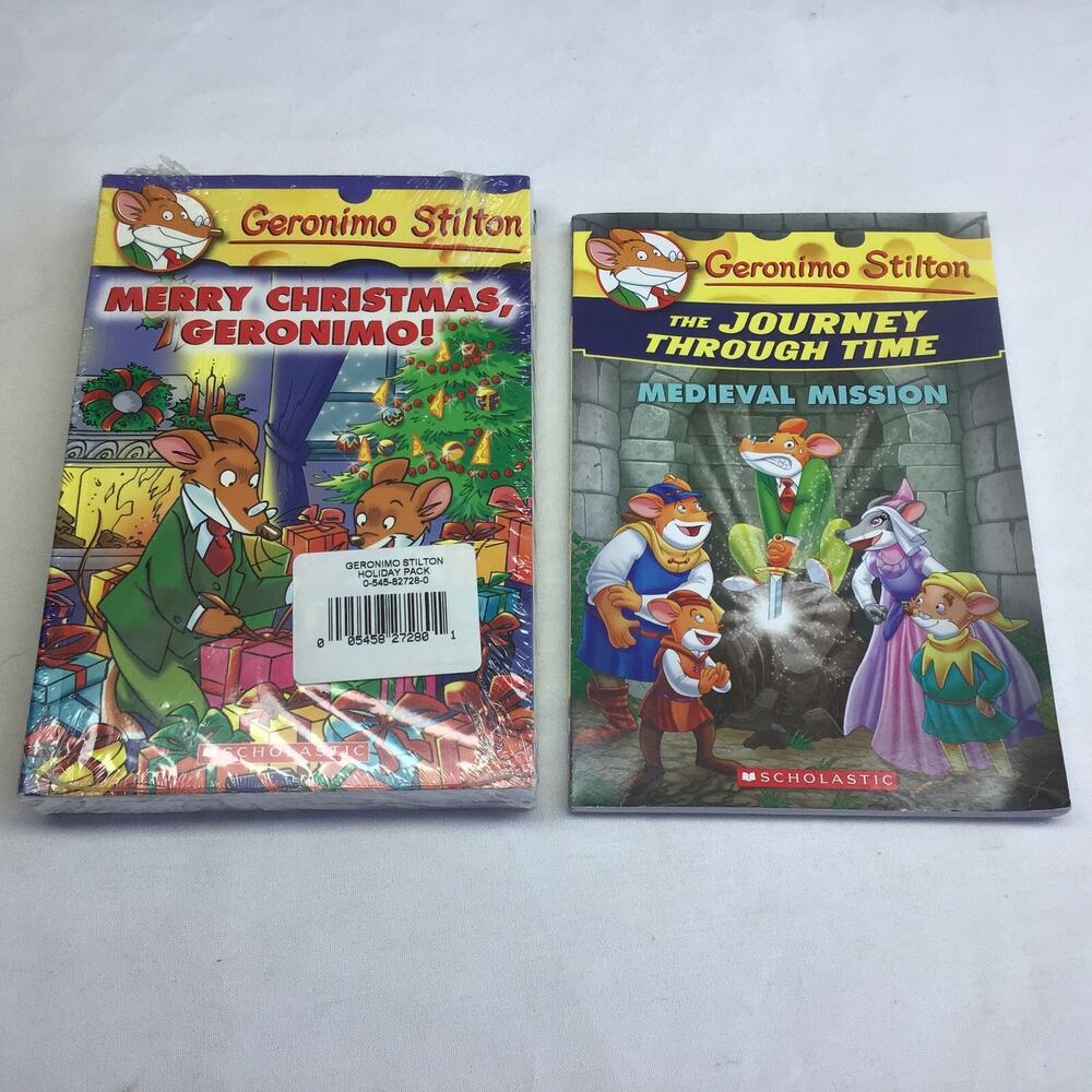 NEW 4 x Geronimo Stilton The Journey Through Time & Sealed 3 Christmas Books